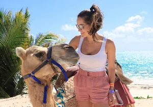 ENJOY UNIQUE CAMEL RIDE in Puerto Morelos with Transportation