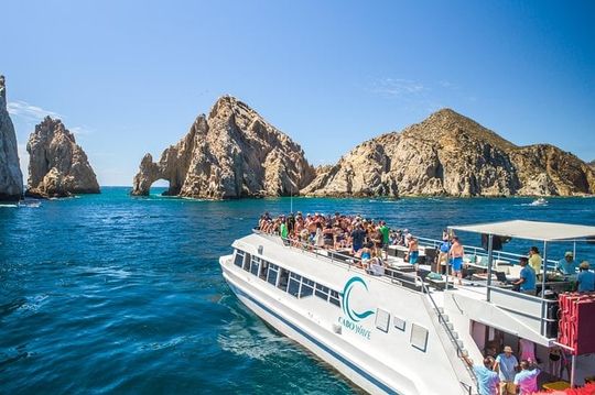 Cabo Sunset Dinner Cruise with Live Music & Open Bar on Cabo Wave