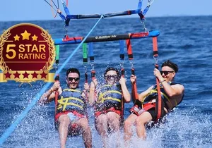 Parasailing in Waikiki from Oahu Hawaii