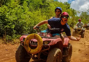 The Best Adrenaline Park! ATV´s Ziplines & Cenote swim experience from Cancun