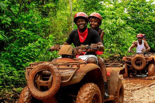 Adrenaline Tour with ATV, Ziplines and Cenote from Cancun