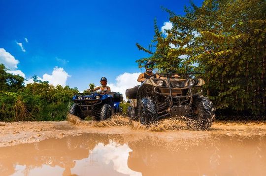 Cancun ATV Wild Pass, with Zipline, Cenote & Tequila Tasting