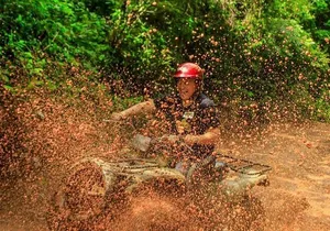 ATV Tour with Cenote swim, Ziplines, Transportation and Lunch Included