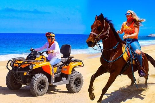 Combo Horseback Beach Ride & ATV Adventure. Tequila Tasting