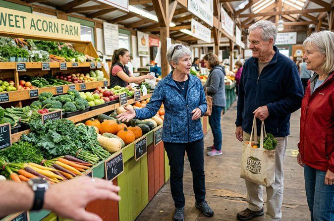 Private Cultural Walking Tour in Historic Ithaca Market