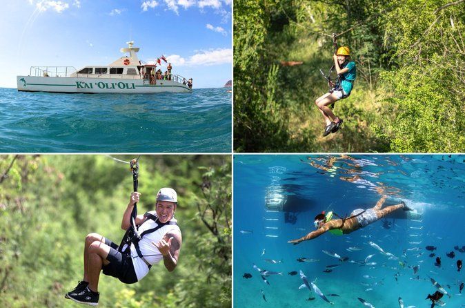3 Zipline Adventure and 3.5 hour Afternoon Snorkel Cruise