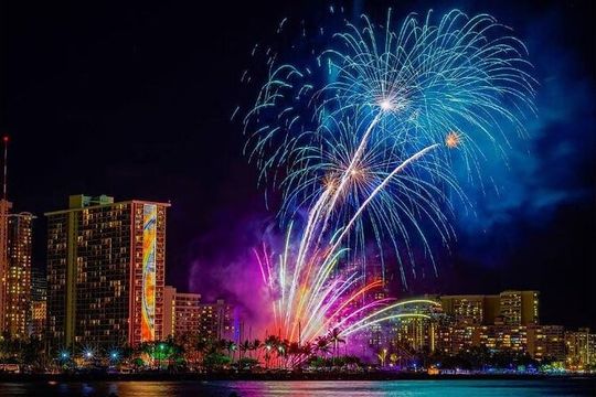 Board from Waikiki Beach for Friday Night Fireworks Sail on Hāwea