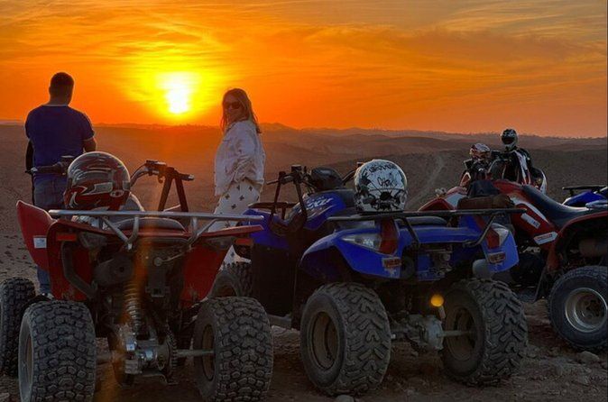 Desert Agafay Sunset Quad Bike Adventure & Dinner from Marrakesh