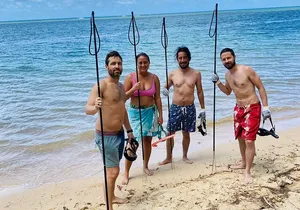 Hawaiian Reef Spearfishing Lesson for Beginners on Kauai