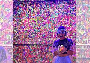 Glow in the Dark Splatter Paint Experience