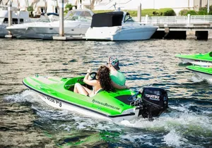 2 Person Mini Power Boat Rental at Tampa Riverwalk