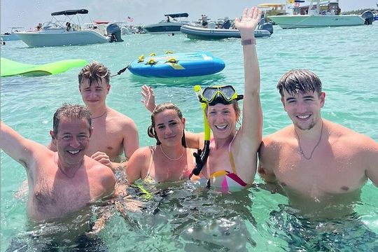 Amazing Sandbar Adventure, Water Toys & Snorkel on a Boat