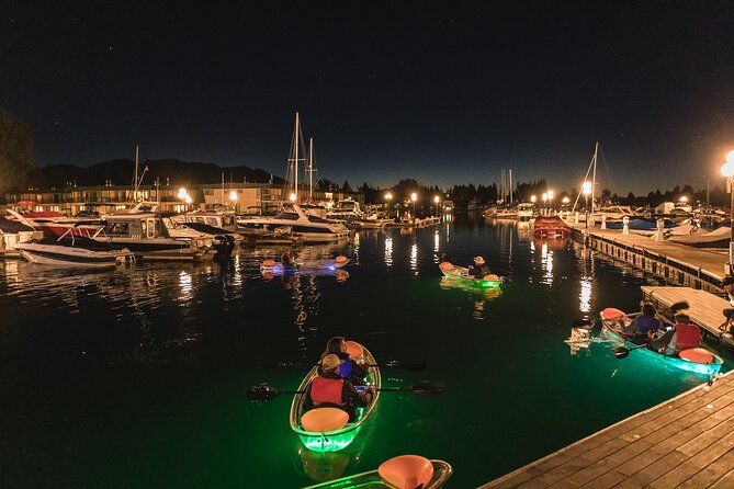 Evening LED Glow Clear Kayak Tour in Lake Tahoe