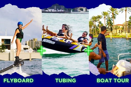 Miami: Aqua Excursion (Flyboard + Tubing + Boat Tour)