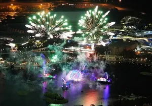 Private Helicopter 77 Miles Fireworks Tour over all Theme Parks
