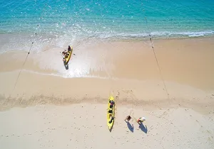 Private Glass bottom Kayak and snorkel at two Bays