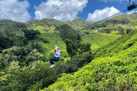 Shaka Zipline: 5 Line Zipline Tour on Kauai (60 - 260 lbs)