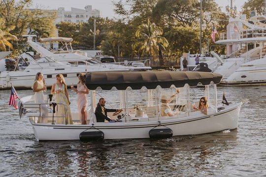 Private Luxury Miami River E-Boat Cruise & Wine and Charcuterie