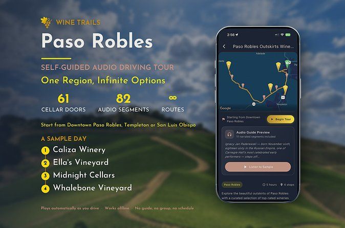 Paso Robles Self-Guided Wine Tour: GPS Audio Driving Guide