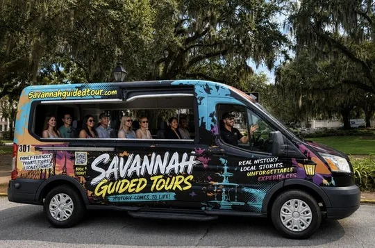 Savannah Historical Guided Small Group Open-Air Minibus Tour