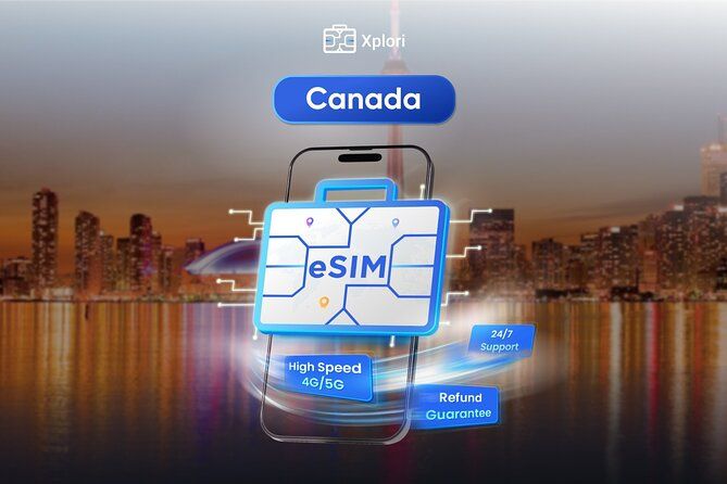 Canada eSIM | 3-30 days | Daily data | QR code