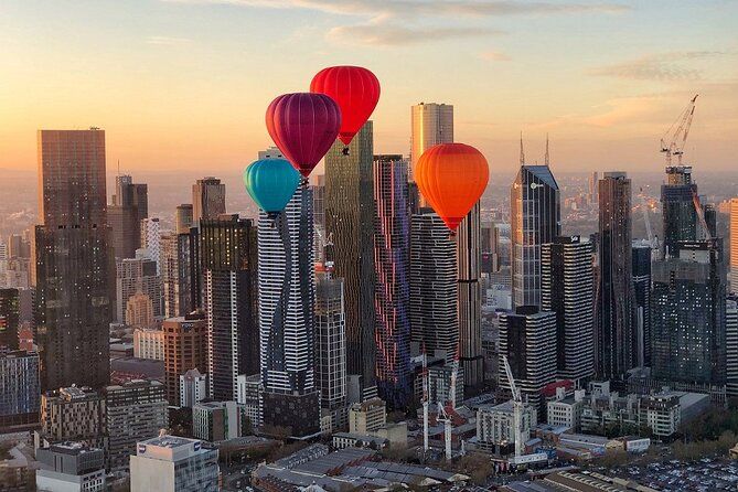 Melbourne City Sunrise Hot Air Balloon Flight with GoPro Photos