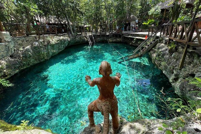 Cenote Zemway & Cenote Zacil with Lagoon from Playa del Carmen