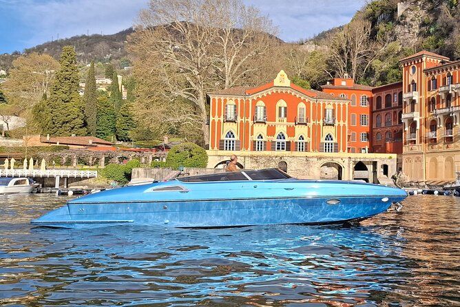 Full Day Private Lake Como Speedboat Tour with drinks & Swimming