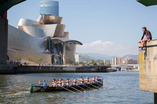 Bilbao, Ribera market and Guggenheim Museum from San Sebastian