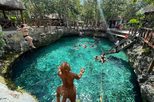 Eco Day! Cenote Zemway & Cenote Zacil Ha with Lagoon From Cancun