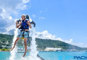 Super adrenaline Jetpack water activity in Cancun!