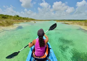 1-Day Tour to Bacalar with Kayaking, Marmol Beach Club and Cenote