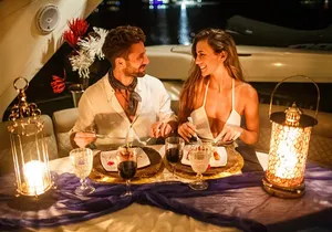 Private Luxury Sunset Dinner Cruise – 51' Leopard Yacht in Cancun
