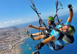 BRONZE tandem paragliding flight in South Tenerife, free pick up