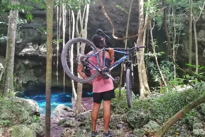 Jungle Bike Tour from Playa del Carmen with Bath in a Cenote