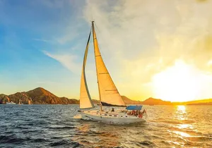 Luxury Sailboat Tour at Sunset in Los Cabos + Snacks + Premium Drinks