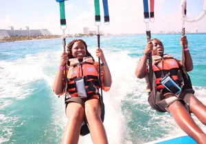 Parasailing & Snorkeling Combo with El Meco Ruins Visit