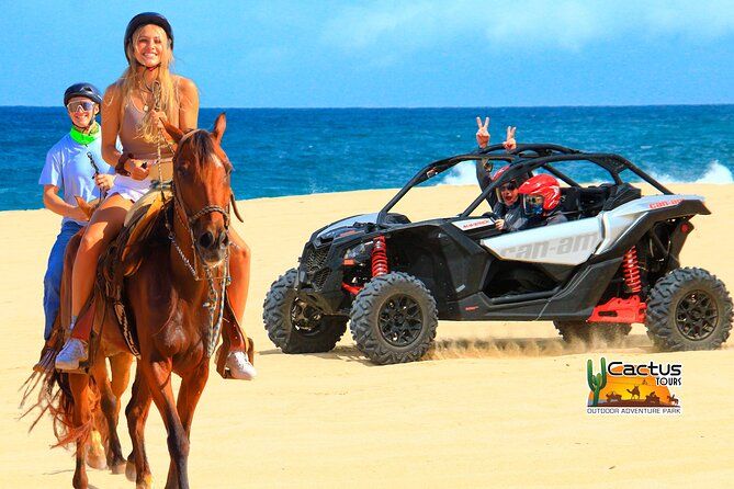 Beach CAN-AM SXS X3 and Horseback Ride in Cabo