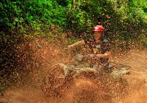Zipline Adventure with Atvs and a Cenote swim experience from Cancun.