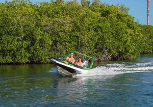 Jungle Tour adventure Cancun Speed Boat Through Mangrove