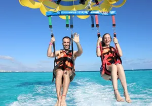 Cancun Fly and Swim Parasailing and Snorkeling Combo Tour