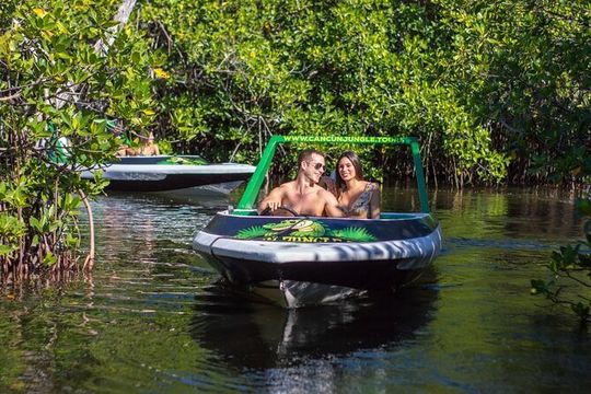 3 in 1 Jungle Speedboat and Snorkeling in Cancun
