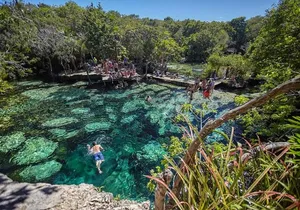 MAGIC BACALAR, 7 Colors Lagoon & Cenote Azul. Transport included