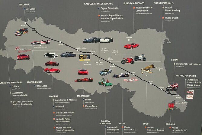 Motor Valley from Florence: Ducati, Lambo, Pagani & Ferrari