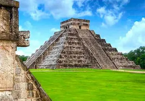 Pyramid in Jungle- Coba, Chichen Itza- most important Maya city, sacred Cenote