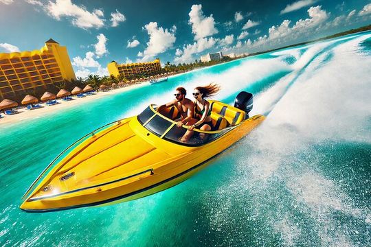 Fast & Fun: Cancun Speedboat Tour with Snorkeling