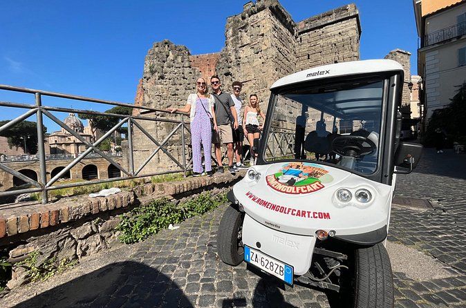 Rome in Golf Cart 4 hours Private Tour with Pickup from hotel