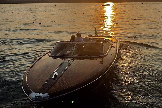 Luxury cruise on Lake Como on a Riva speedboat, with italian wine
