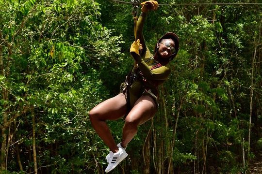 Combo 3X1 Jungle ATV Single, Ziplines & Cenote from Playa del Carmen with Lunch