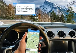 Smartphone Audio Driving Tour between Banff and Calgary